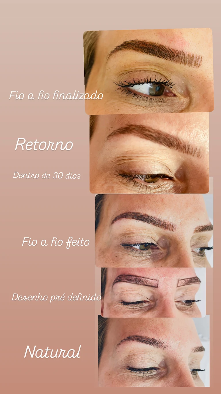 Retorno da cliente após 30 dias do procedimento de micropigmentação fio a fio